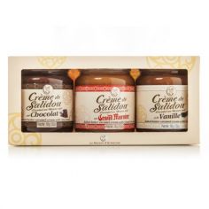 Lot de 3 crèmes de salidou : vanille, nature, chocolat (3 x 100 g)
